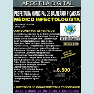 Apostila Prefeitura de BALNEÁRIO PIÇARRAS - MÉDICO INFECTOLOGISTA - Teoria + 6.500 Exercícios - Concurso 2021
