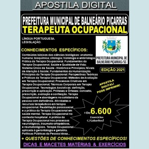 Apostila Prefeitura de BALNEÁRIO PIÇARRAS - TERAPEUTA OCUPACIONAL - Teoria + 6.600 Exercícios - Concurso 2021