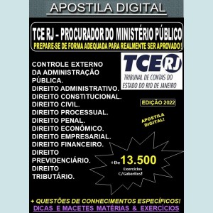 Apostila TCE RJ - PROCURADOR do MINISTÉRIO PÚBLICO - Teoria + 13.500 Exercícios - Concurso 2022