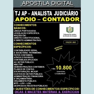 Apostila TJ AP - Analista Judiciário - CONTADOR - Teoria + 10.800 Exercícios - Concurso 2023
