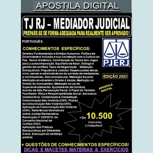 Apostila TJ RJ - MEDIADOR JUDICIAL - Teoria + 10.000 Exercícios - Concurso 2023