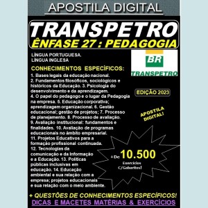 Apostila TRANSPETRO - PEDAGOGIA - Teoria + 10.500 Exercícios - Concurso 2023