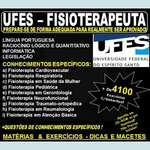 Apostila UFES - FISIOTERAPEUTA - Teoria + 4.100 Exercícios - Concurso 2018