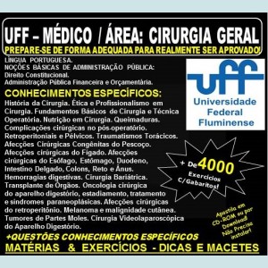 Apostila UFF - MÉDICO / Área: CIRURGIA GERAL - Teoria + 4.000 Exercícios - Concurso 2021