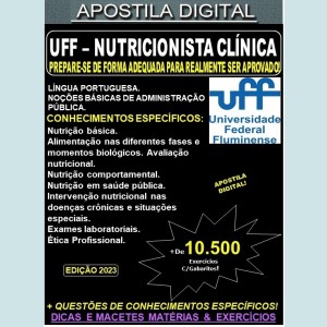 Apostila UFF - NUTRICIONISTA CLÍNICA - Teoria + 10.500 Exercícios - Concurso 2023