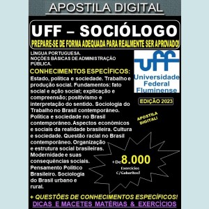 Apostila UFF - SOCIÓLOGO - Teoria + 8.000 Exercícios - Concurso 2023