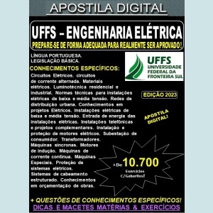 Apostila UFFS - ENGENHEIRO - Área: ELÉTRICA - Teoria + 10.700 Exercícios - Concurso 2023