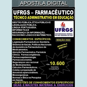 Apostila UFRGS - FARMACÊUTICO - Teoria + 10.600 Exercícios - Concurso 2022